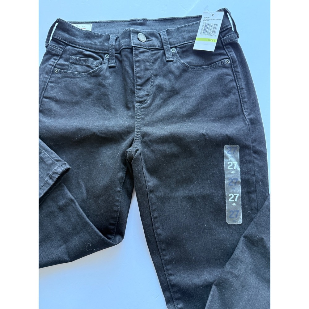 Gap True Skinny Jeans Womens 27/4 Regular Onyx Black Stretch Mid Rise AFM00693X